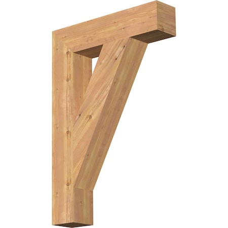 Ekena Millwork Traditional Block Smooth Bracket, Western Red Cedar, 5 1/2"W x 26"D x 38"H BKT06X26X38TRA05SWR